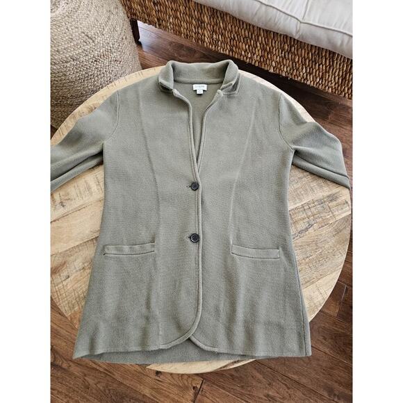 J. Crew Mercantile Sweater Blazer in Olive Green Women's Size S Career Preppy - Picture 7 of 10